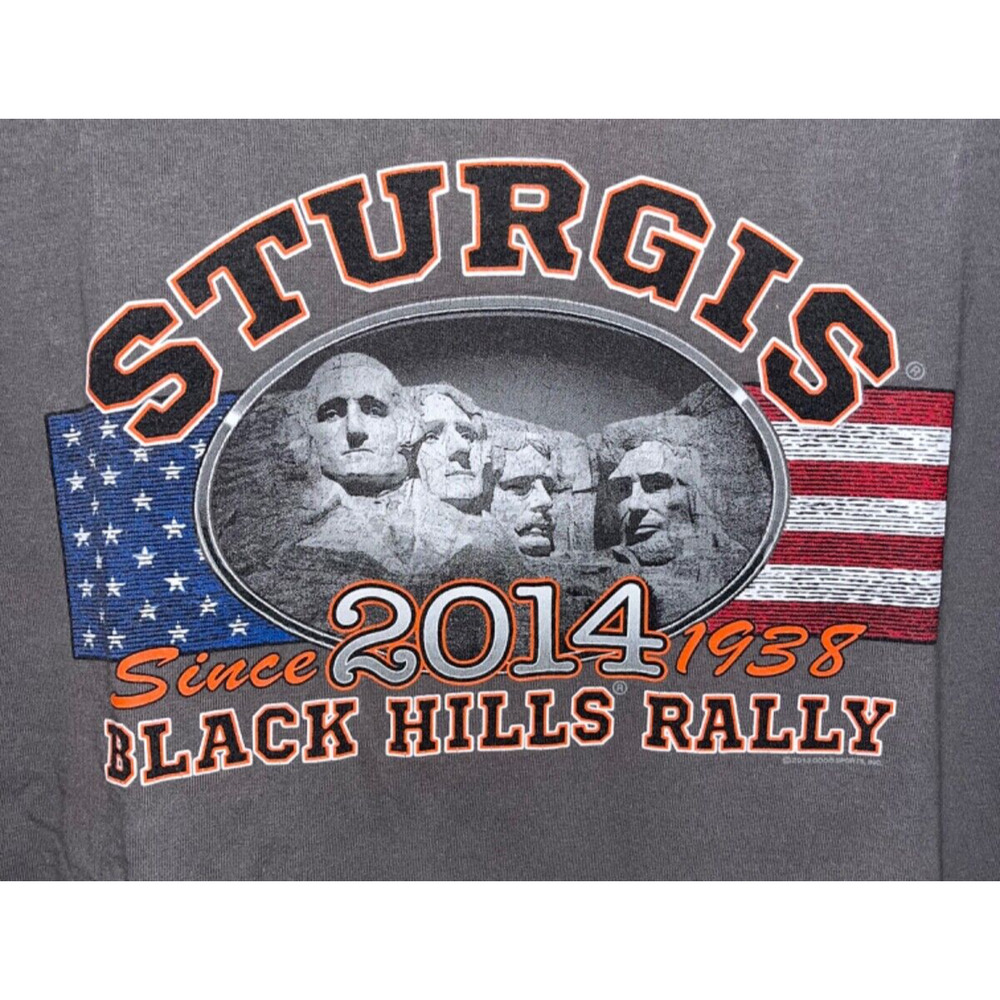 Sturgis 2014 Black Hills Motorcycle Rally Size XL T-shirt Mount Rushmore USA - Picture 5 of 7